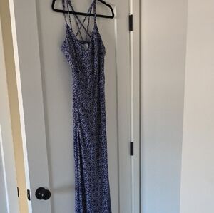 Market & Spruce Blue Patterned Maxi Dress